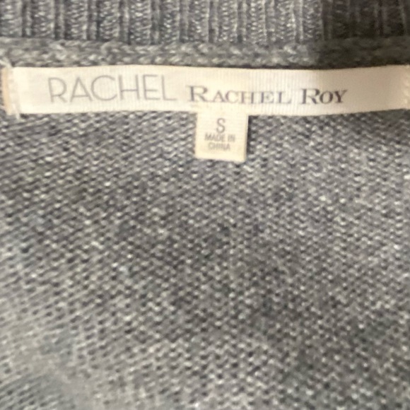 Rachel Roy women brown, black, grey polyester blend v neck sweater. Size S. Used - Picture 4 of 9